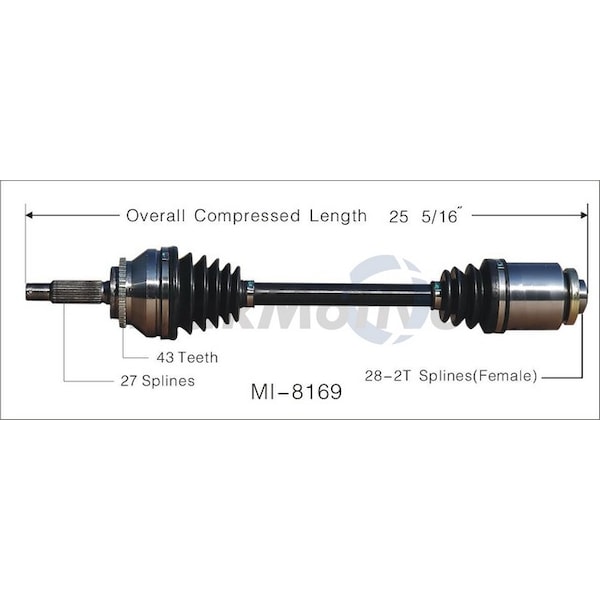 Surtrack Axle Cv Axle Shaft, Mi-8169 MI-8169 - main